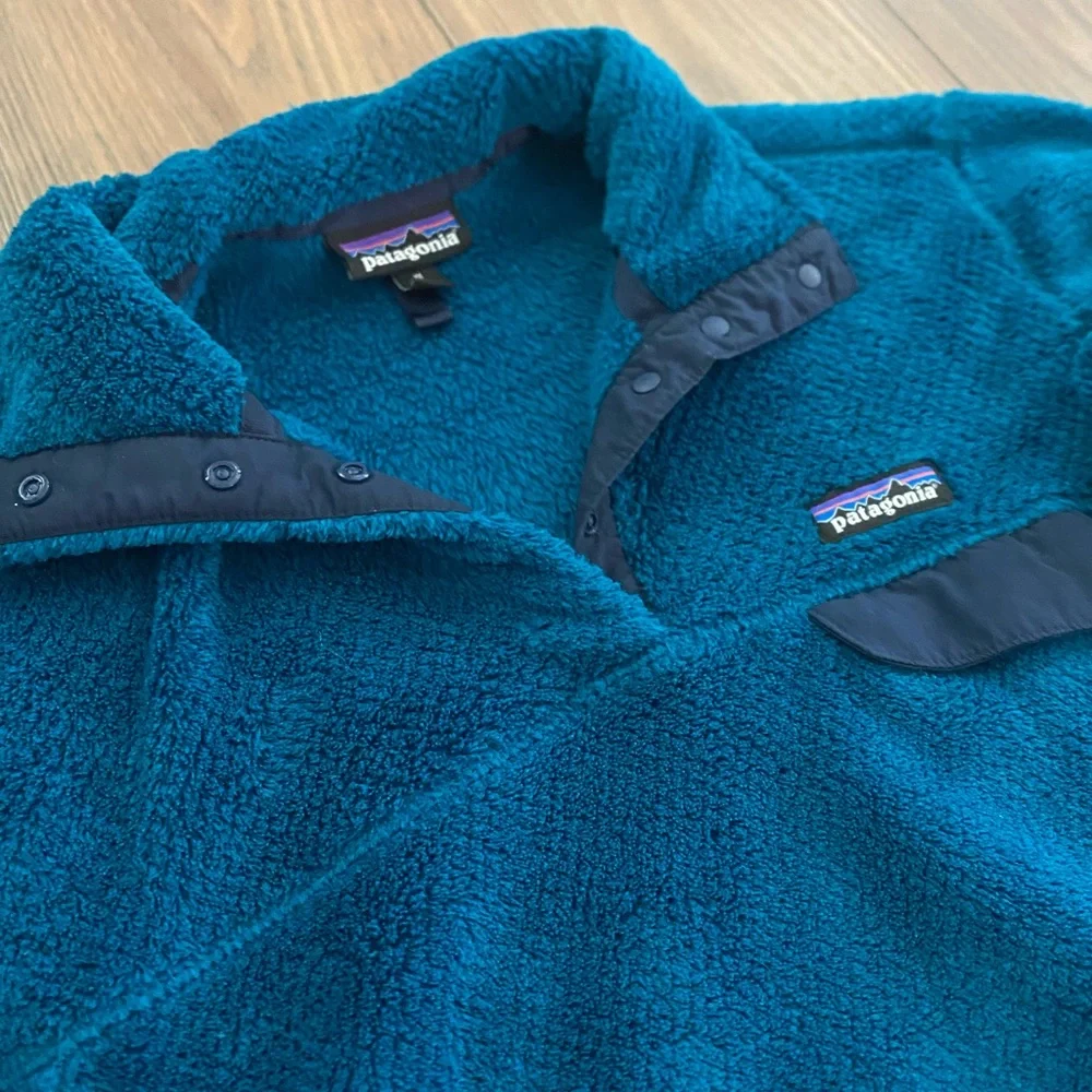 Patagonia Re Tool Snap T Fleece Pullover Sweater in Teal Women’s Med - Picture 2 of 8